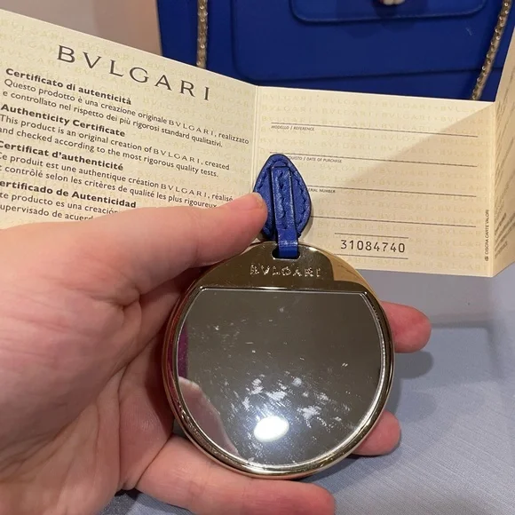 EUC Bvlgari Calfskin Leather Serpenti Forever Crossbody Blue Bag Purse Authentic - Picture 10 of 15